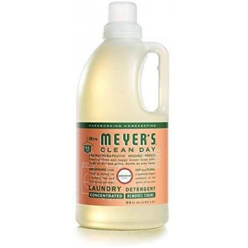 Mrs. Meyer's Clean Day Liquid Laundry Detergent, Cruelty Free and Biodegradable Formula, Geranium Scent, 64 oz