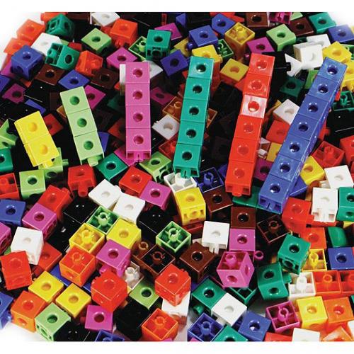 Childcraft Linking Cubes, 0.75, Assorted Colors, Set of 100