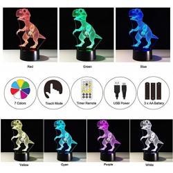 Night Light Dinosaur 7 Colors Change With Remote Control (dinosaur)