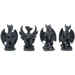 Small Collector Faux Stone Warrior Dragon Gargoyles
