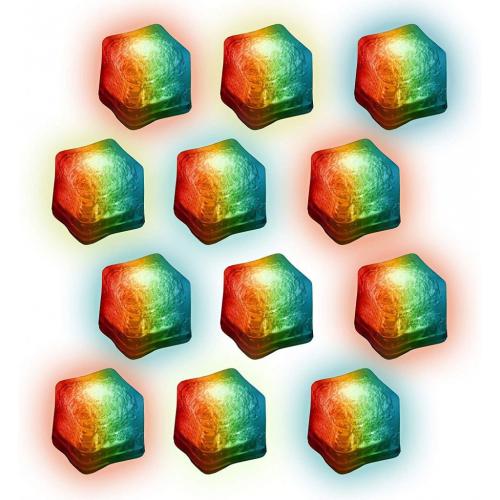 Pack of 12 LED Light up Ice Cubes