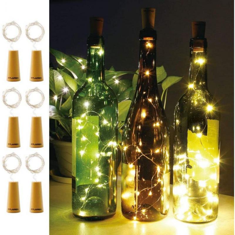 Wine Bottle Cork Lights - Set of 6