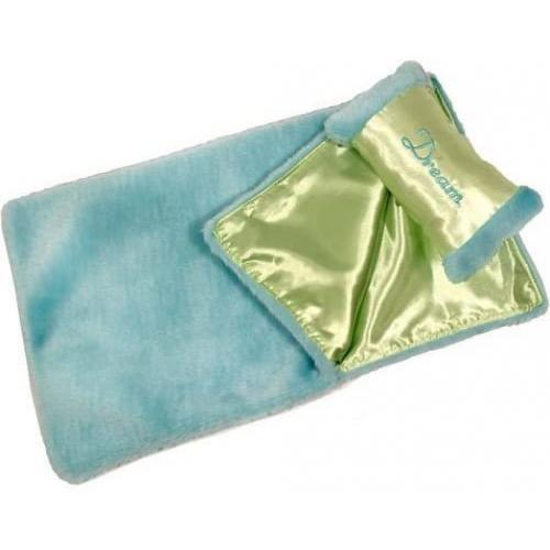 2 Piece Turquoise Satin Doll Bedding Set By Sophia's