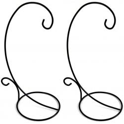 Black Metal Stand Holder - Ornament Display Stand Set of 2