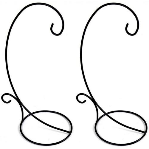 Black Metal Stand Holder - Ornament Display Stand Set of 2