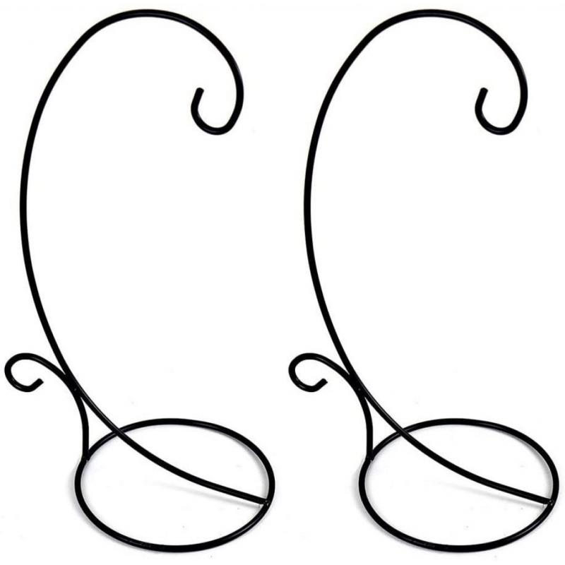 Black Metal Stand Holder - Ornament Display Stand Set of 2