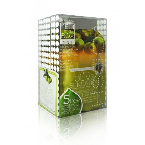 Pedi in a Box Deluxe 4 Step Service in Olive Sensation, 3 Count