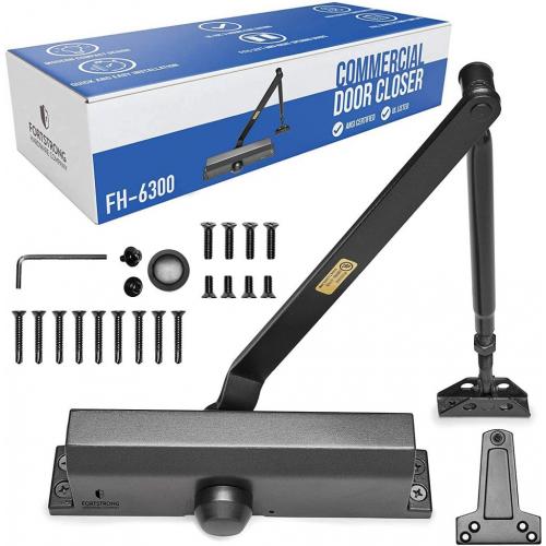 Fortstrong Door Closer Lightweight Commercial Door Closer Fs-6300b, Size 4, (black)