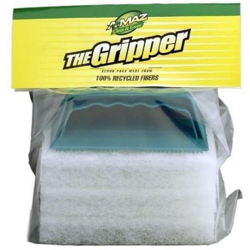 A-MAZ The Gripper Handle + 3 Scrub Pads