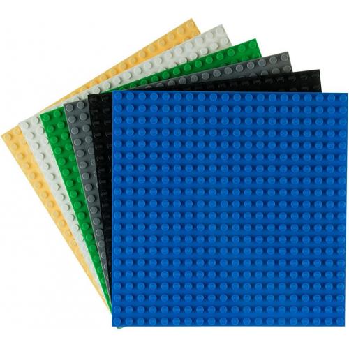 Classic Baseplates 10 x 10 Stackable Brick Baseplates by Strictly Briks | 100% Compatible with All Major Brands (6 Pack)
