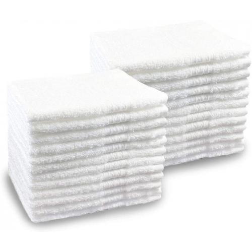 Pacific Linens 24-Pack, White, 100% Cotton Towel
