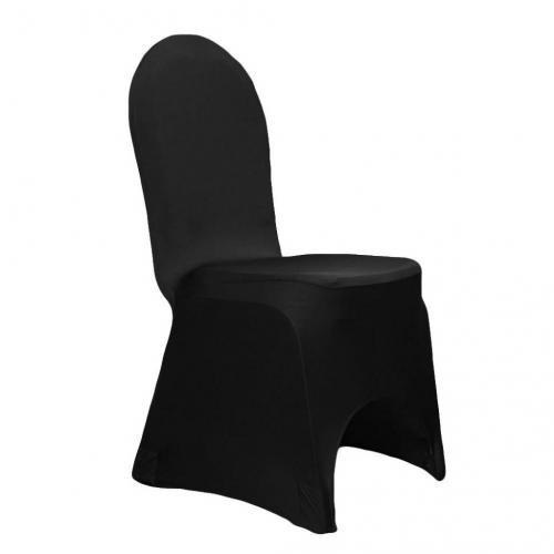 Spring Rose Black Spandex Universal Chair Covers