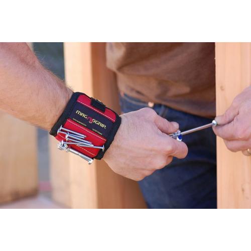 Magnogrip 311-090 Magnetic Wristband, Red/Black