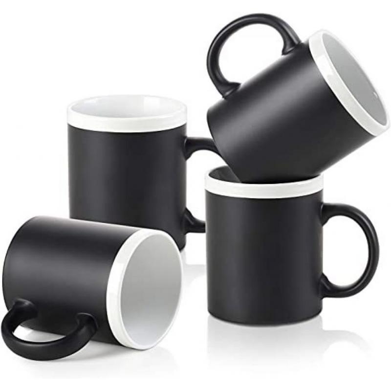 LIFVER 12 Ounce Coffee Mugs Set of 4
