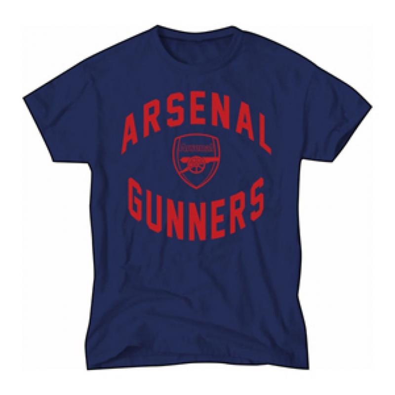 Arsenal FC Navy Gunners -Navy Blue and Red Arsenal T-Shirt XXL