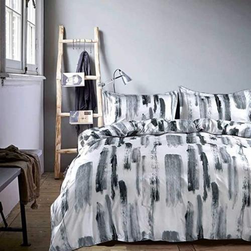 Nanko Art Duvet Cover Set Queen, 3 Piece , Black and White