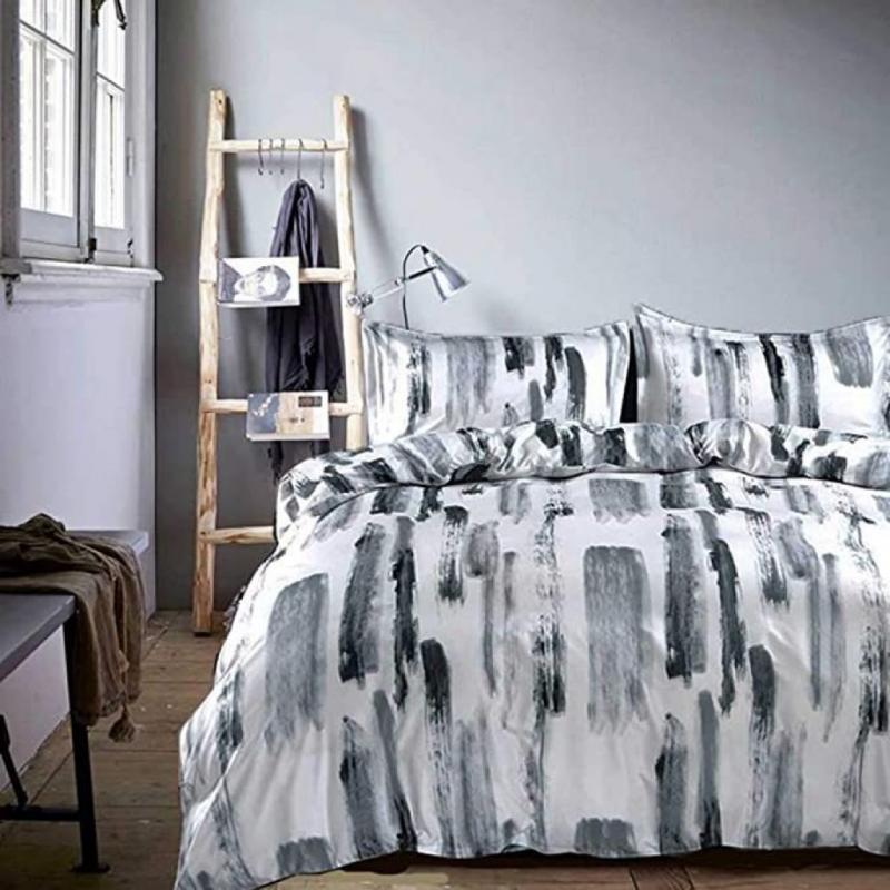 Nanko Art Duvet Cover Set Queen, 3 Piece , Black and White