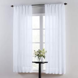 SmartSheer Insulating Sheer Window Panel, White, 59 L x 63 W (Single Panel)
