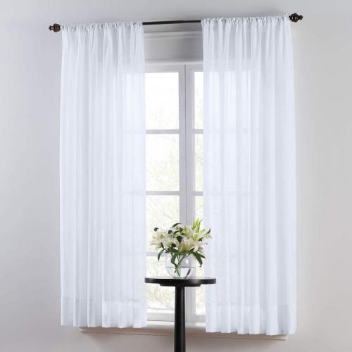 SmartSheer Insulating Sheer Window Panel, White, 59 L x 63 W (Single Panel)