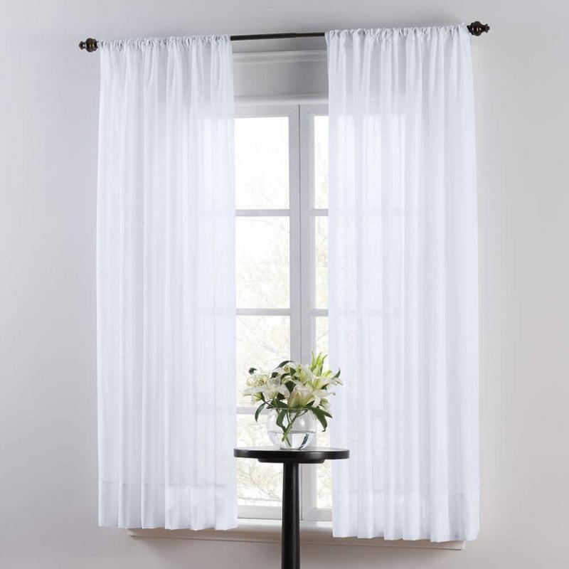 SmartSheer Insulating Sheer Window Panel, White, 59 L x 63 W (Single Panel)