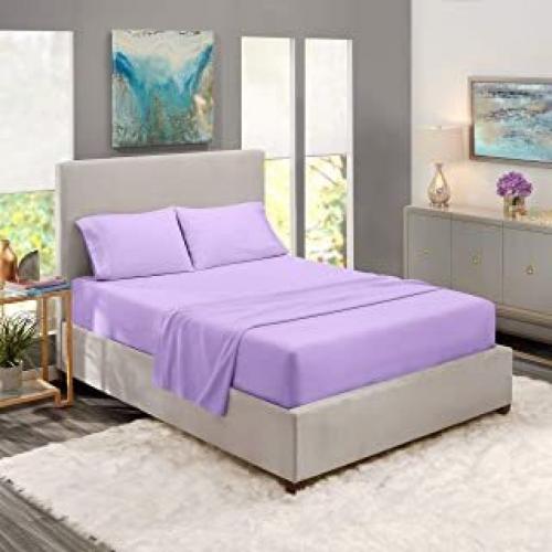 Fitted Sheets (King) Purple - Superior Linen
