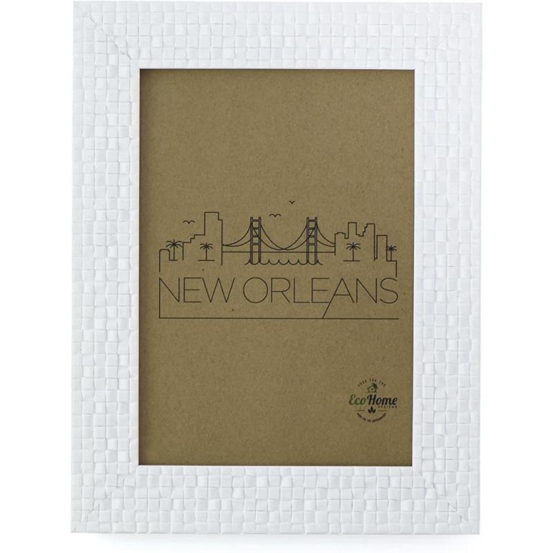 5x7 Picture Frame White Tile