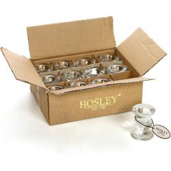 Hosley Set of 12 Glass Taper Candle Holders 2.5 Inch High