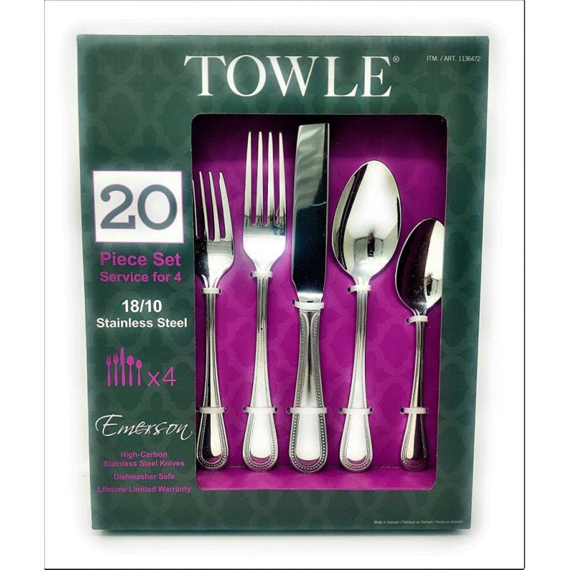 Stainless Steel 20-piece Flatware Set Service for 4 by Towle