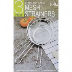 3 Piece Stainless Steel Mesh Strainers