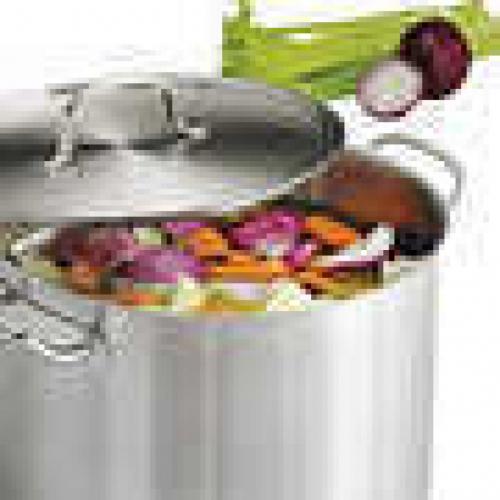 16-quart Stainless Steel Stock Pot with Lid- Tramontina ProLine