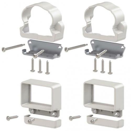 Veranda Traditional Williamsburg Vinyl Rail Line Bracket Kit (4-Pack)