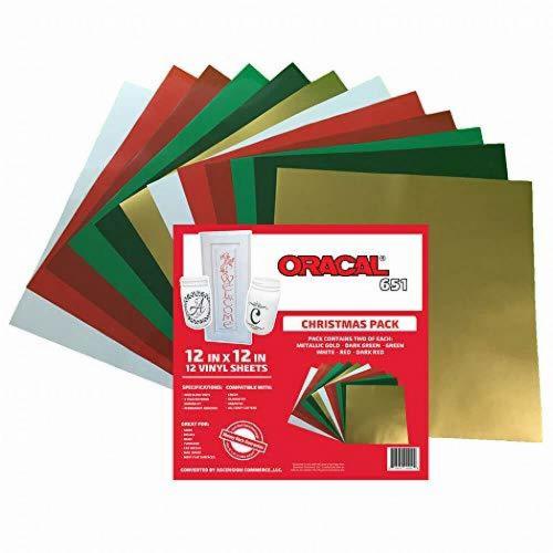 Oracal Christmas Pack Vinyl Sheets - Adhesive Craft Vinyl