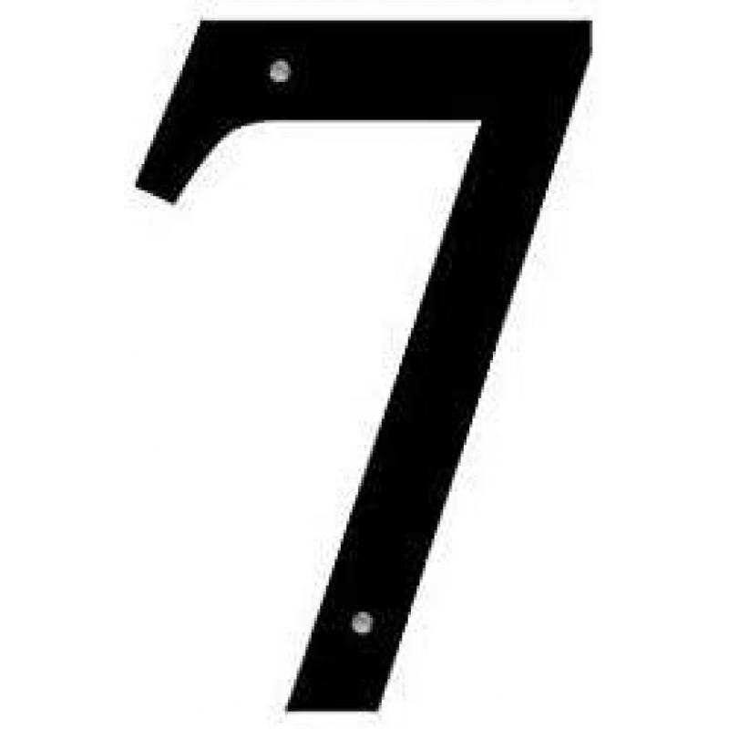 House Number 7 Black Metal 6 Number - Wrought Iron