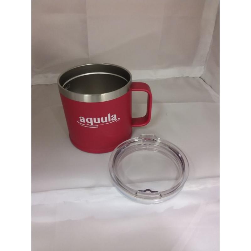 Aquula Double Wall Vacuum Insulated Stainless Steel Travel Mug with Lid, 18 oz., Red