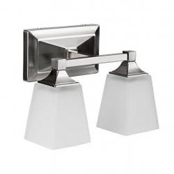 Light Blue Bath Vanity Light Brush Nickel Fixture