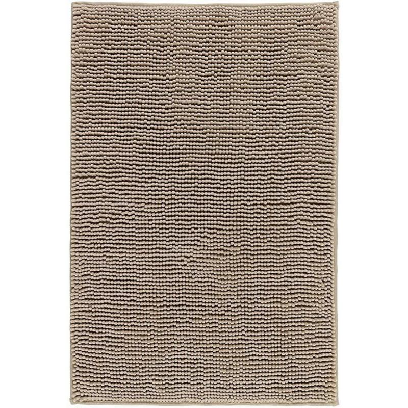 IKEA Microfiber Bath Mat - 35 x 24 | 1.25 Thick - Ultra Soft Super Absorbent Fast Dry (1, Beige)
