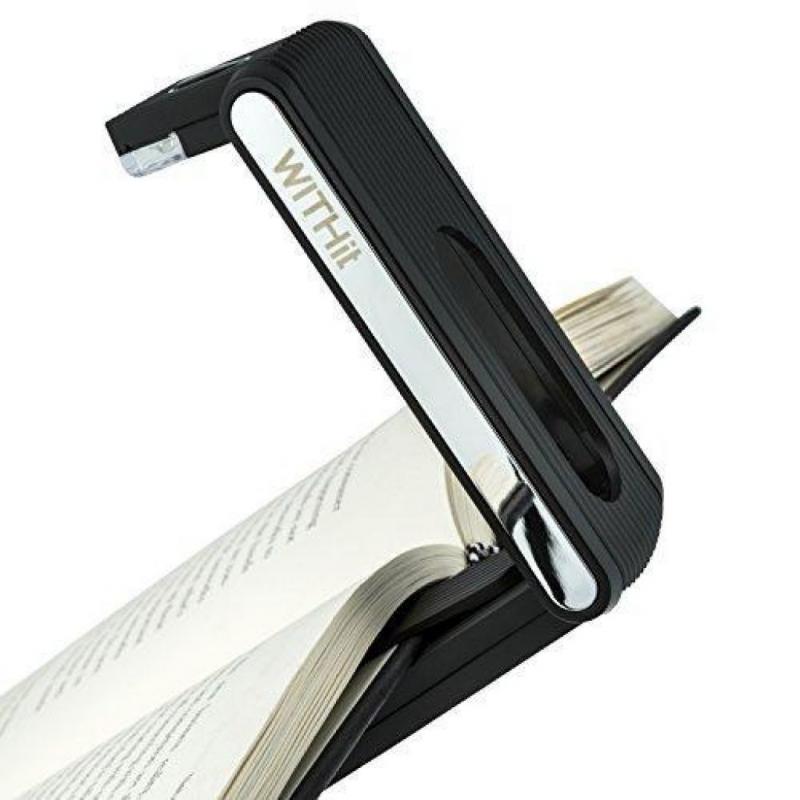 WITHit Fold Light - Black - 3 LED Rechargeable Reading Light - LED Book Light - LED Reading Light - Book Reading Light