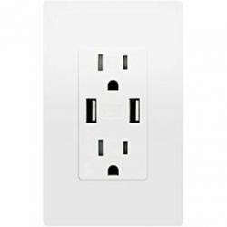 USB Charger Wall Outlet Dual High Speed Duplex Receptacle