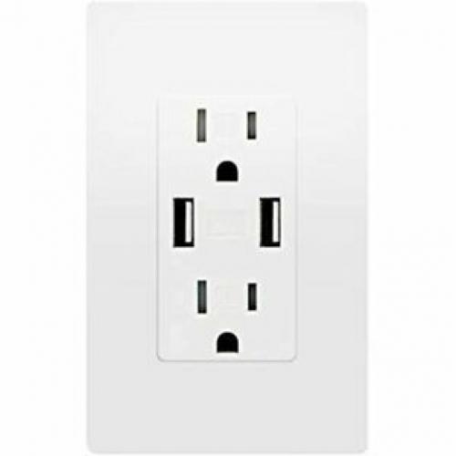 USB Charger Wall Outlet Dual High Speed Duplex Receptacle