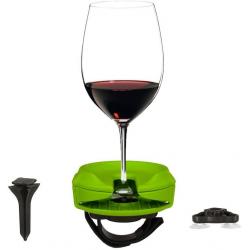 Outdoor Wine Glass Holder Accessories By Bella D’vine – Includes Wine Stake For Picnics, Suction Base For Boats, Bath and Hot Tubs, Strap For Lawn Chairs – Great Wine Gift – Graphite Grey