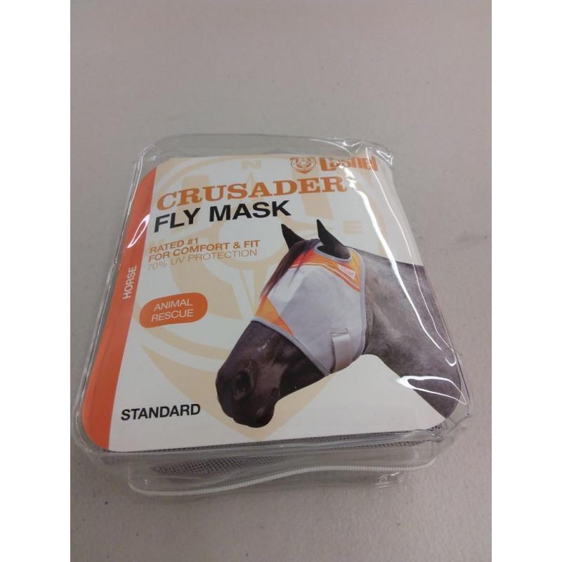 Cashel Crusader Standard Fly Mask with Orange Trim - Size: Horse