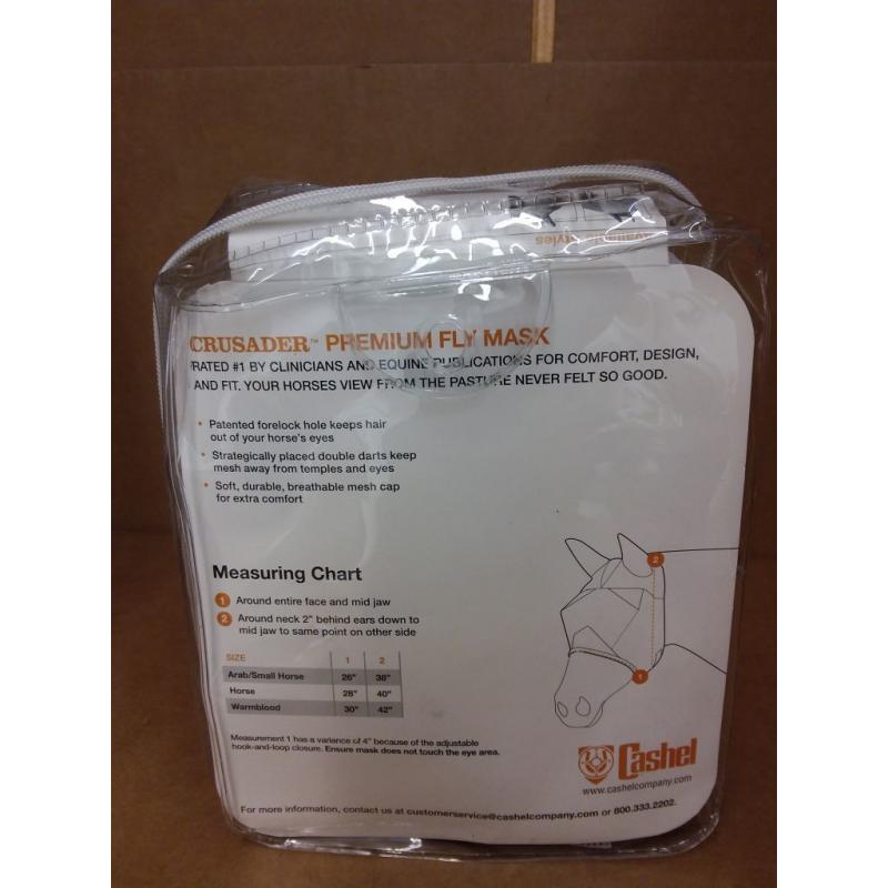 Cashel Crusader Standard Fly Mask with Orange Trim - Size: Horse