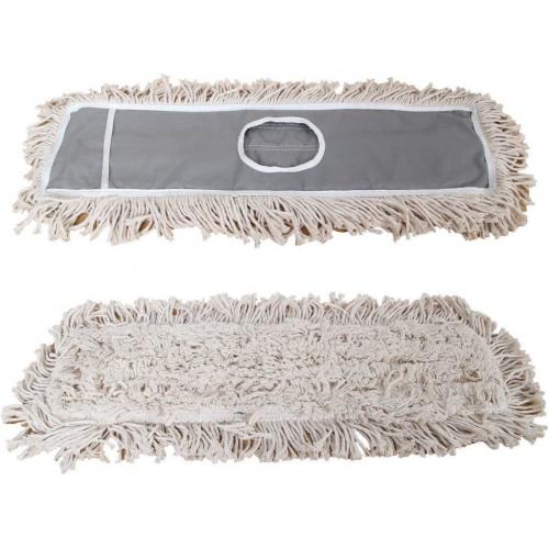 JINCLEAN 2 Pack of 24 Cotton Refills for Industrial Class Floor Dust Mop