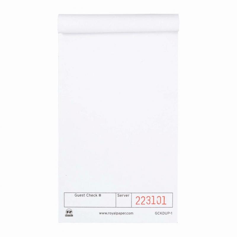 Royal Paper White Guest Check Paper