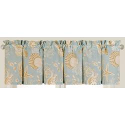 C&f Home Natural Shell Valance 72 X 15.5 Inch Valance Blue