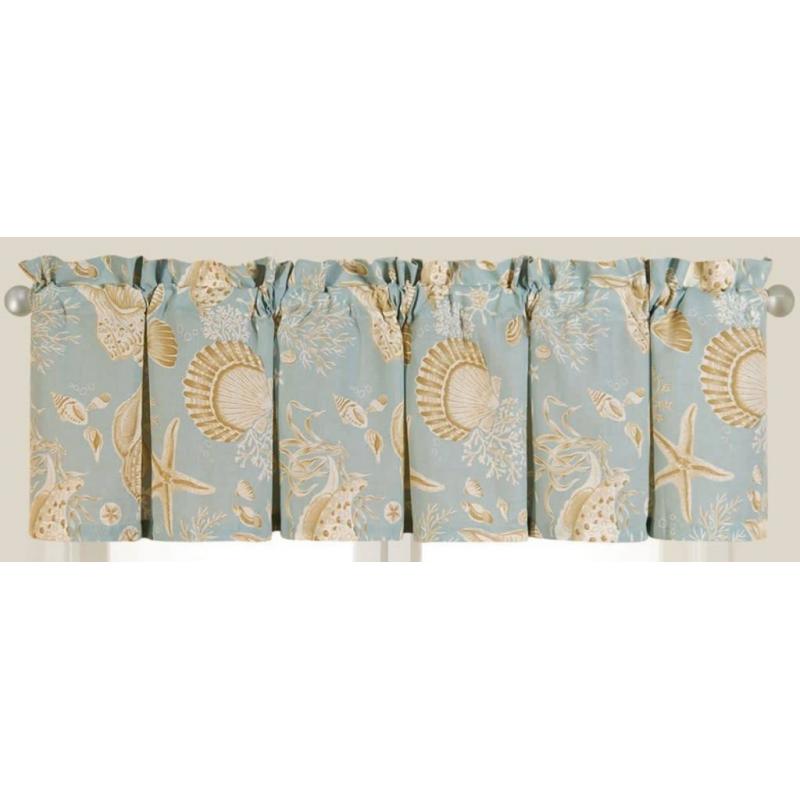C&f Home Natural Shell Valance 72 X 15.5 Inch Valance Blue
