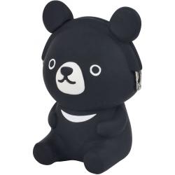3d Pochi Friends Silicone Purse Coin Purse, Black Bear - Cute Change Pouch For Money, Makeup and Hair Accessories - Authentic Japanese Design - Durable Quality - P+g Design