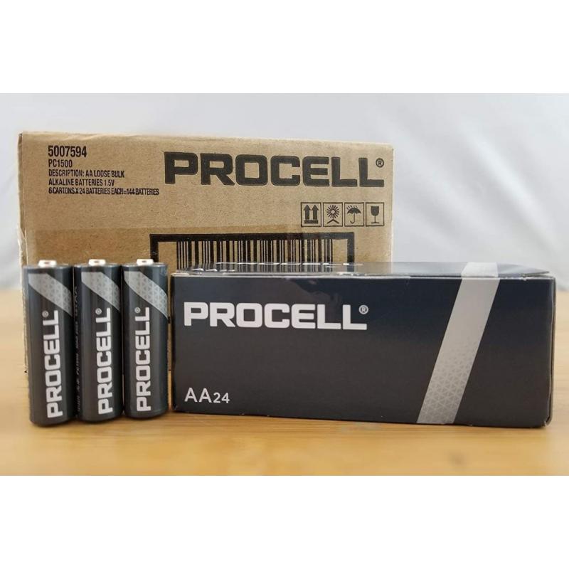AA Duracell Procell Alkaline Batteries BOX OF 144 PC1500 PC-1500
