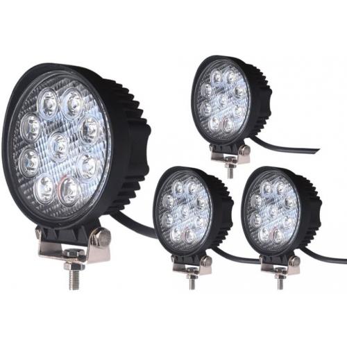 TSINGYUN LED Light Bar 4PCS 4 inch 27W Offroad LED Pod Lights Driving Fog Lights Spot Beam LED Fog Light Driving Lighting for Truck Pickup Jeep SUV ATV UTV Boat Tractor Hunters