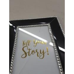 Black Sparkles Photo Picture Frame 4 X 6